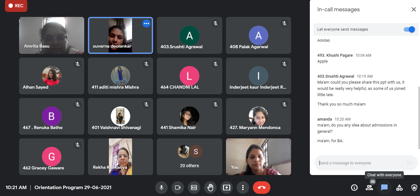 Orientation for 12th Standard students